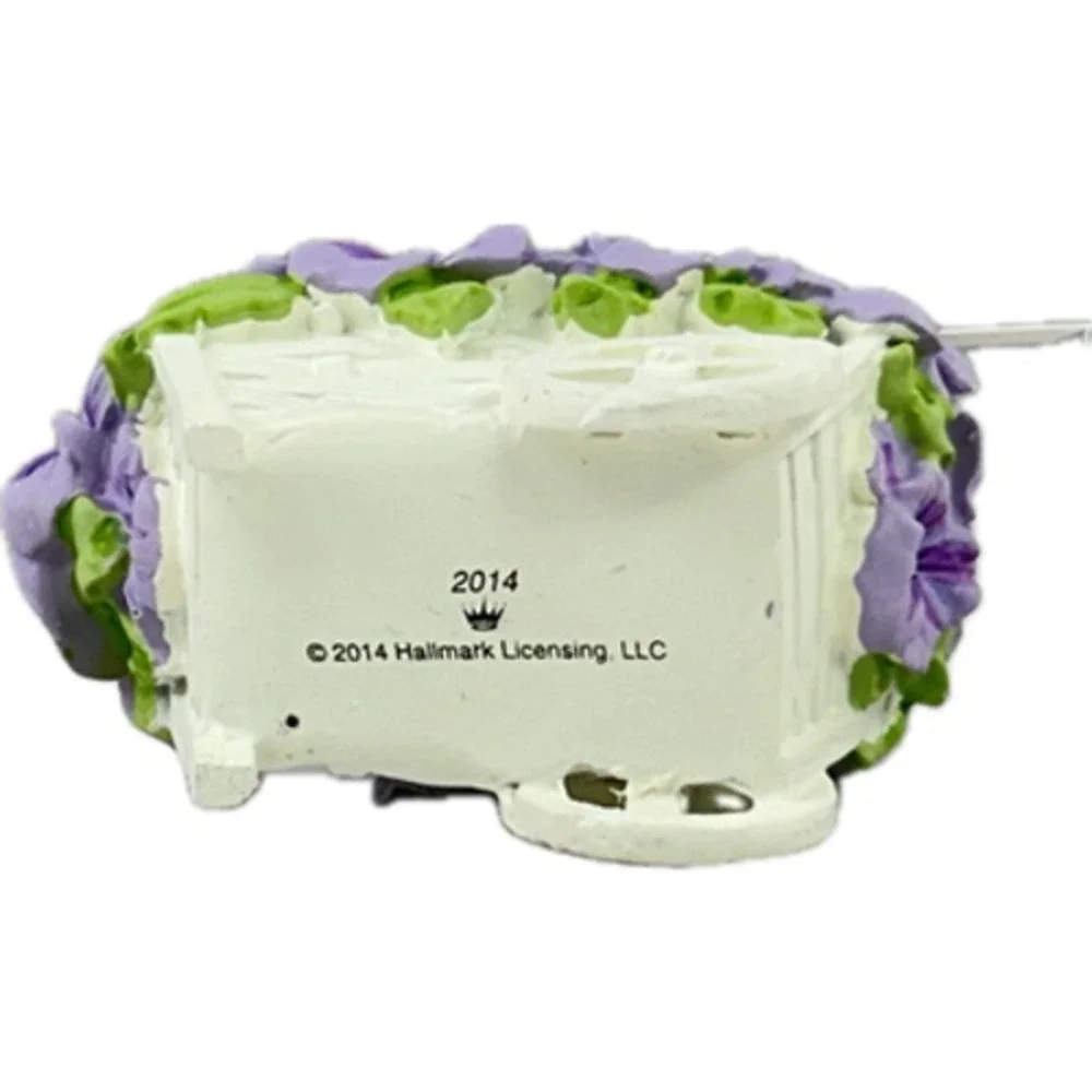 Hallmark Pansies Stand For Thoughts 2014 Keepsake Ornament OS Purple Flower Cart